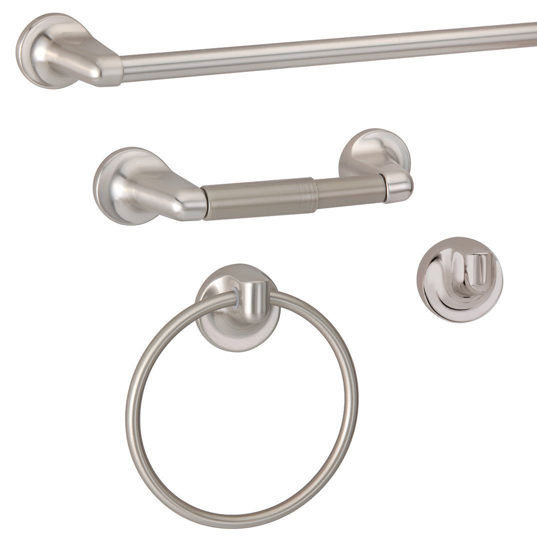 Taymor Infinity Satin Nickel Bath Set