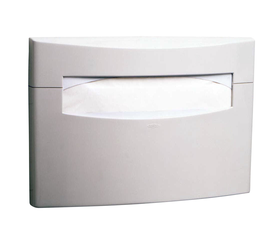 Bobrick Grey ABS Plastic Toilet Seat Cover Dispenser 