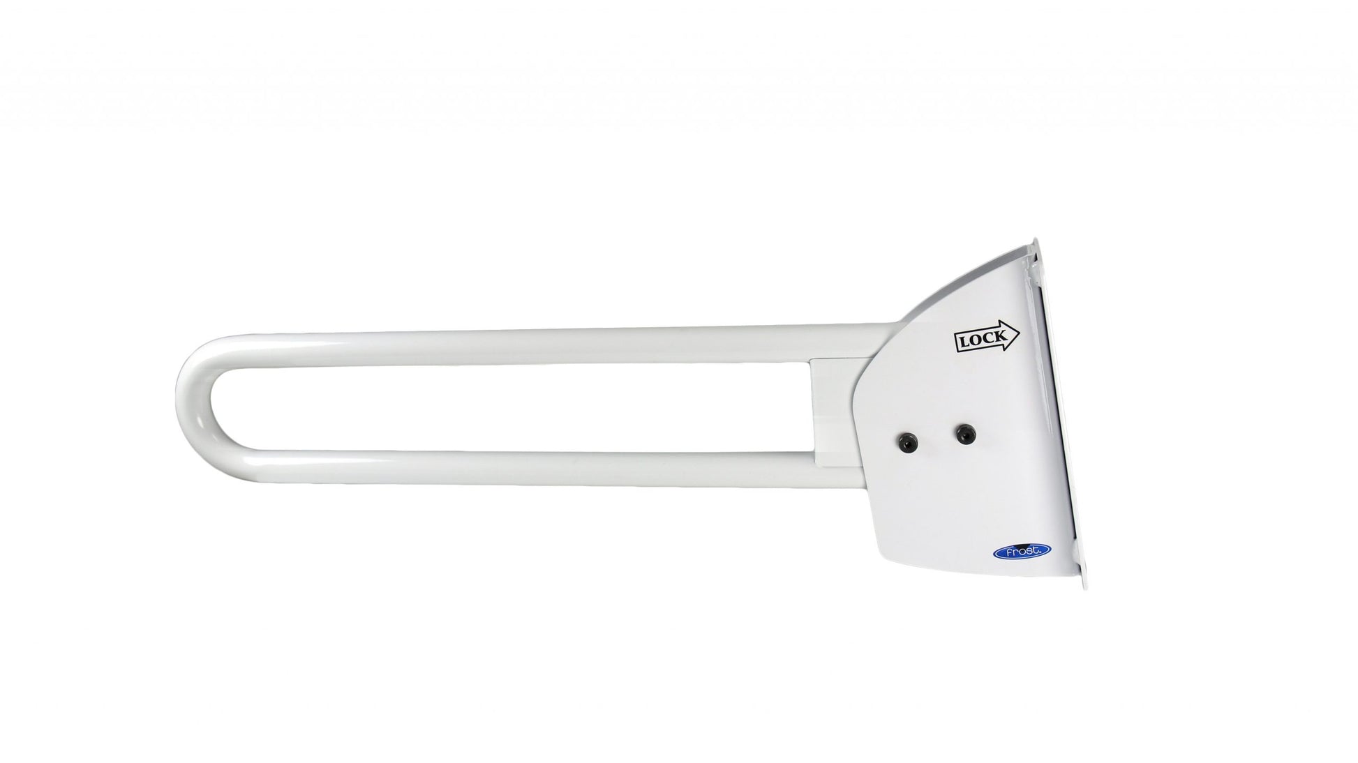 Frost White Swing Up Grab Bar Front View