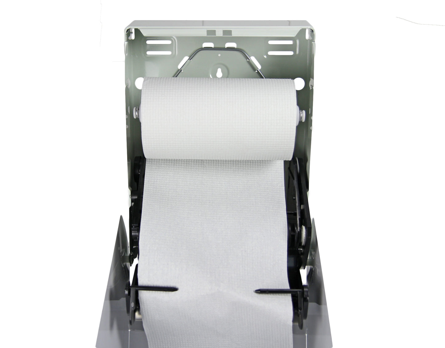 Frost White Paper Towel Dispenser Open View