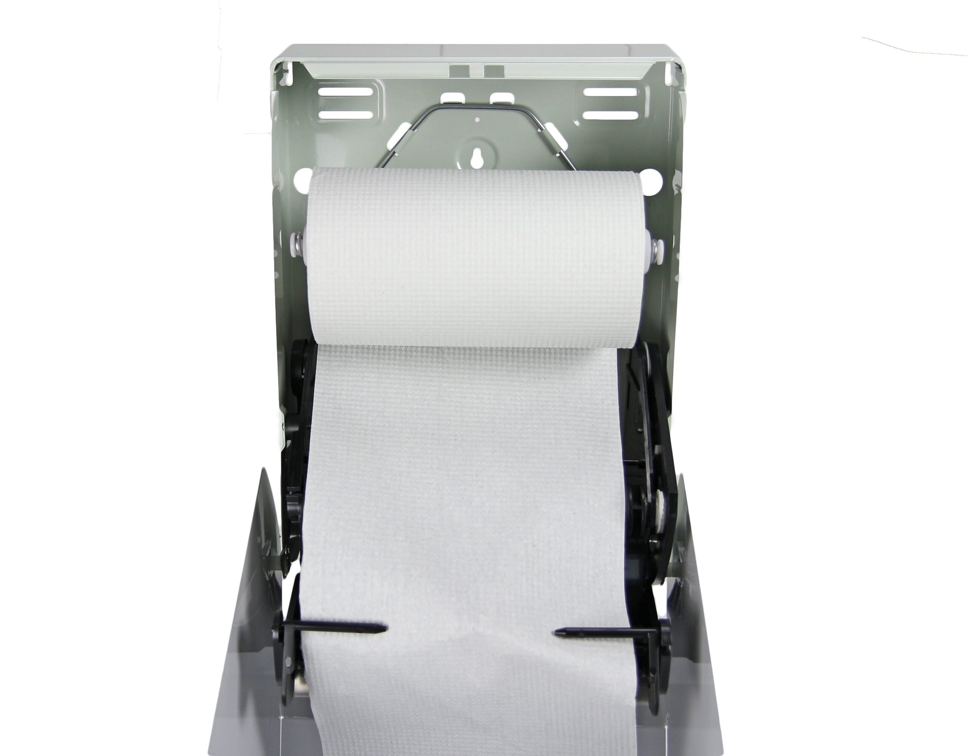 Frost White Paper Towel Dispenser Open View