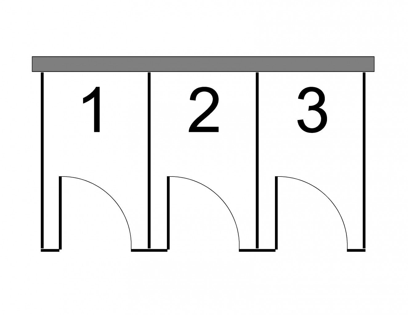 Cloisons autoportantes avec 3 compartiments / avec compartiment accessible / Stratifié massif Noir