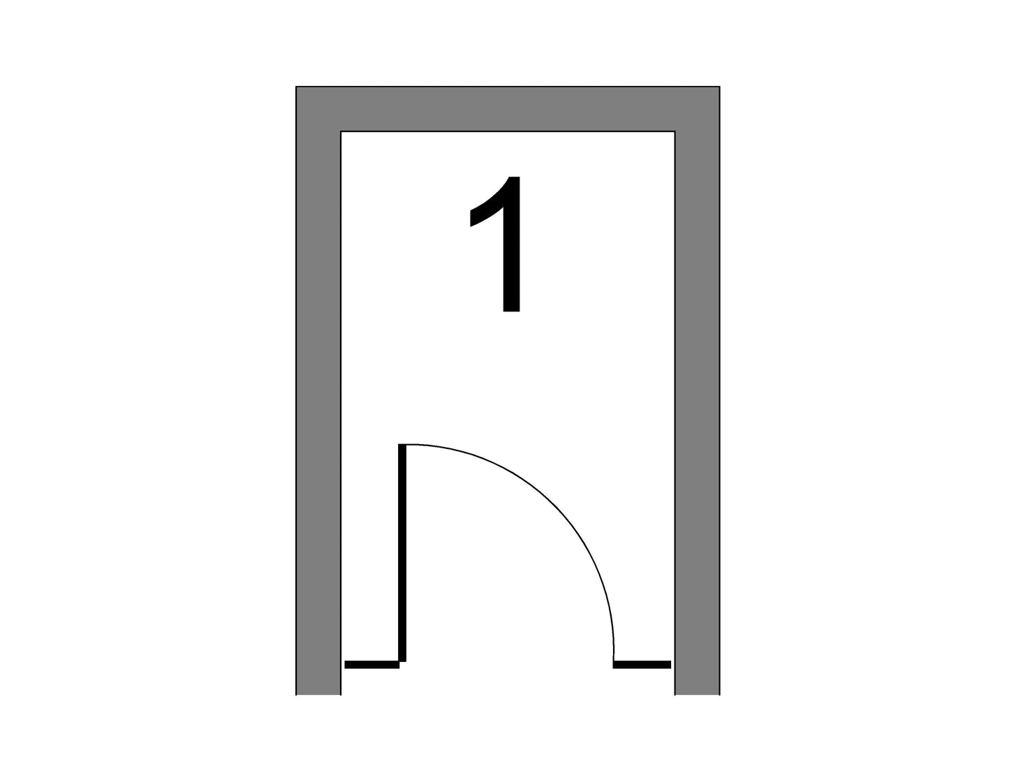 Cloisons entre deux murs avec 1 compartiment / avec compartiment accessible / Stratifié massif Charbon